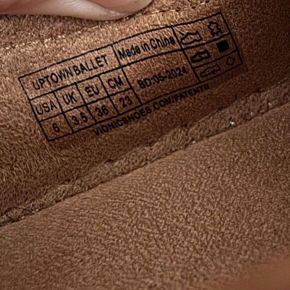 Vionic Uptown Ballet Shoes Womens Size 6 Brown Slip On Comfort Loafer Office - Picture 7 of 8